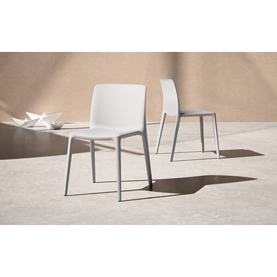 SILLA FIJA DE POLIPROPILENO RECICLADO  FLUIT - Imagen 2