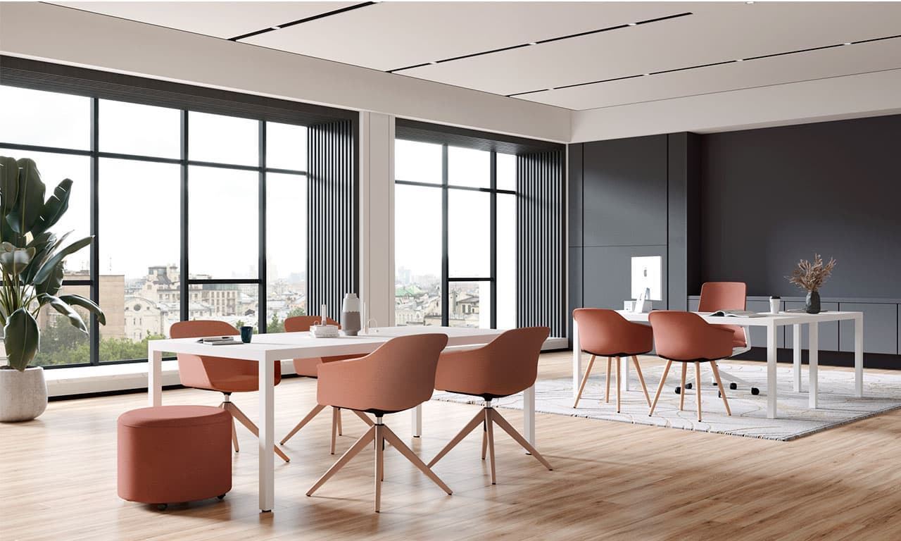 SILLA NOOM 60- 4 Patas de madera piramidal - Imagen 2