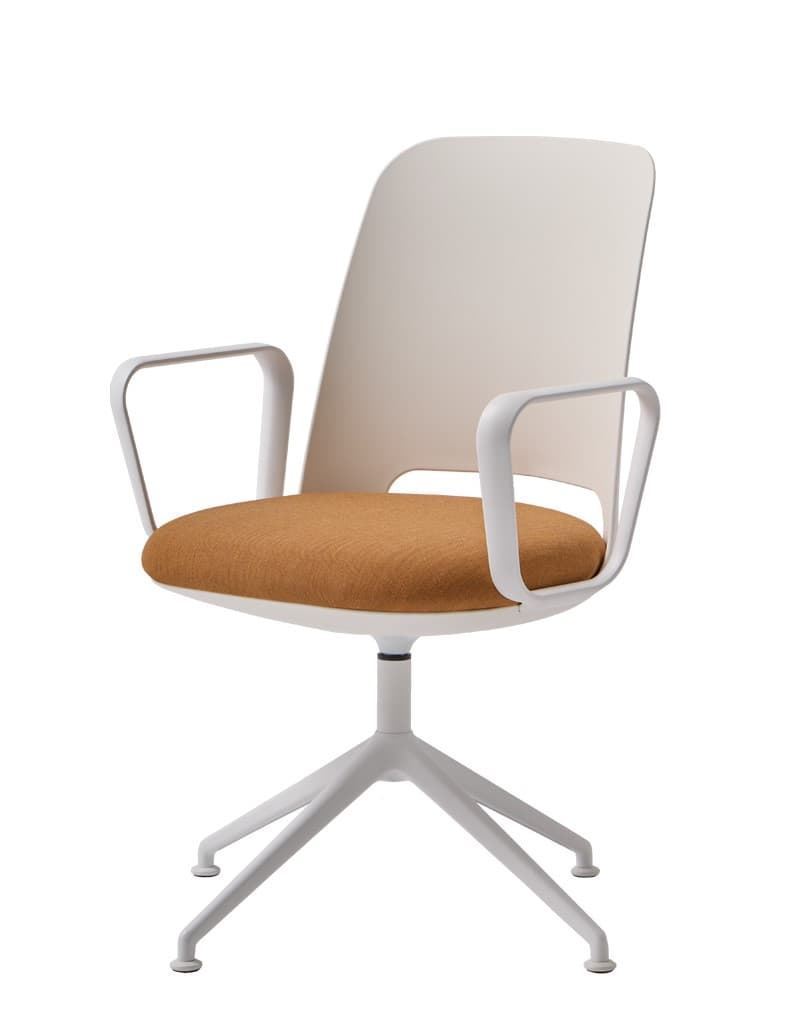 SILLA ORUS BASE 4 RADIOS DE ALUMINIO PARA SALAS DE REUNIONES - Imagen 2